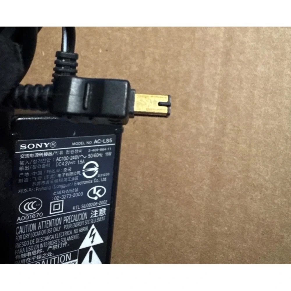 Sony AC-LS5 Power Adapter Cyber-shot DSC-T100 DSC-T200 DSC-V1 DSC-V3 OEM AC-LS5